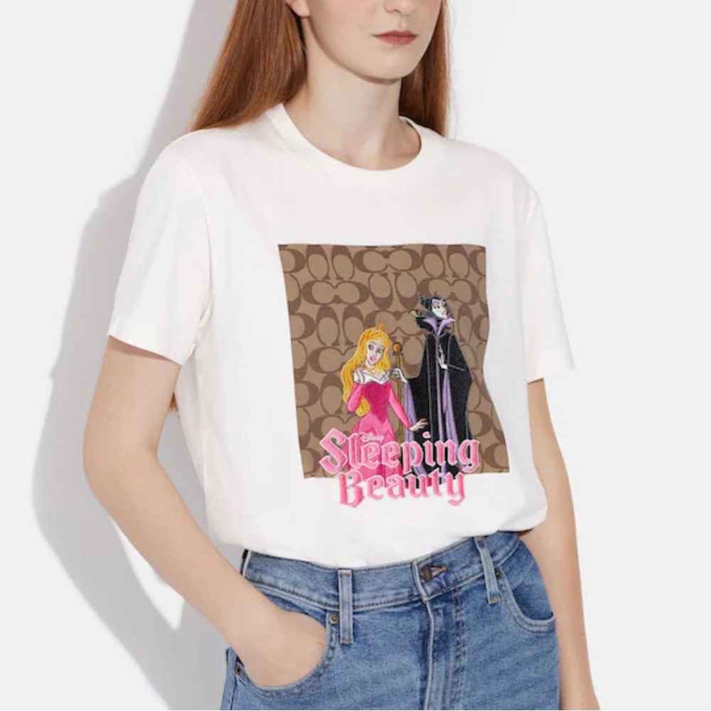NWT ✨ Disney X Coach Signature Sleeping Beauty T Shirt